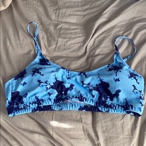 blue tie dye bikini top